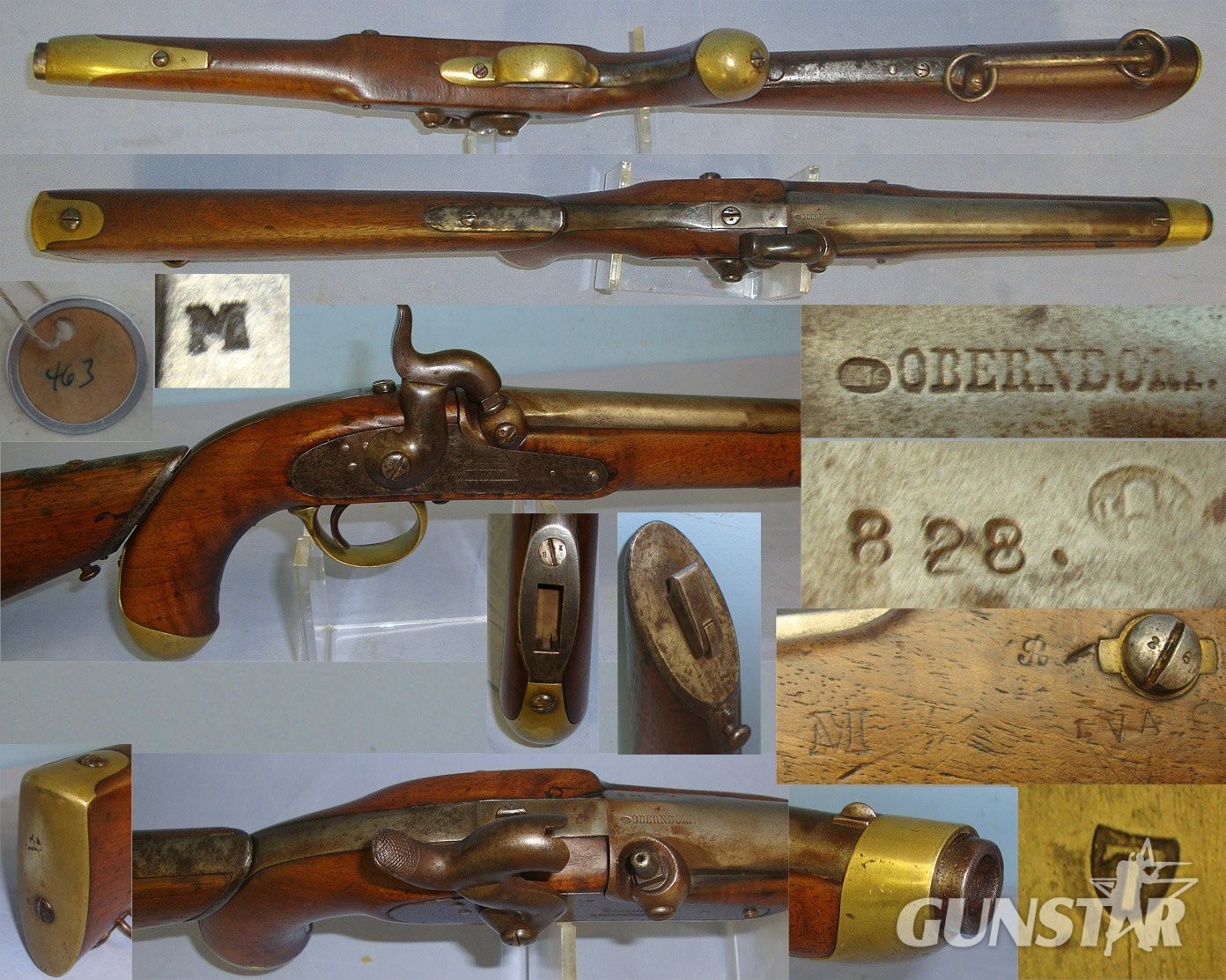 RARE**C1850 Imperial Koniglich Wurttrfabrik (Wurttemberg Royal Arsenal) Uhlan Cavalry .550 Calibre Convertible Percussion Combination Pistol Carbine With Saddle Bar & Rings & Original Removable Shoulder Stock  Gun Number 463 Brooker Collection. Sn 23127 .60 Cal Muzzleloader Muzzleloader
