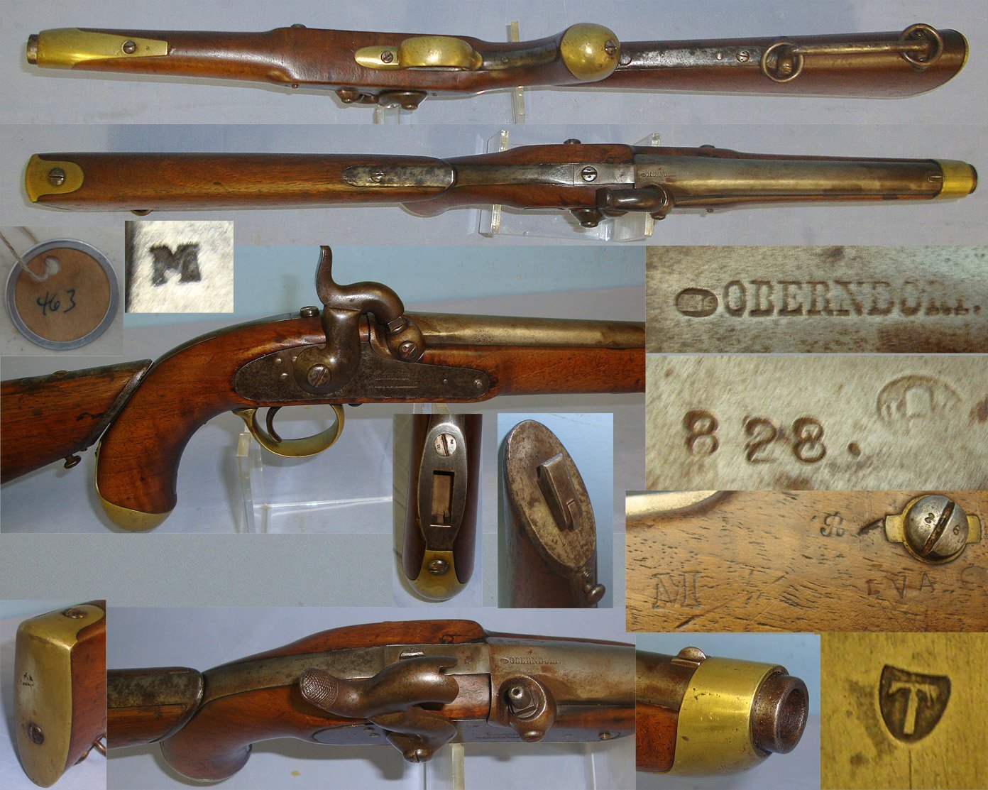 RARE**C1850 Imperial Koniglich Wurttrfabrik (Wurttemberg Royal Arsenal) Uhlan Cavalry .550 Calibre Convertible Percussion Combination Pistol Carbine With Saddle Bar & Rings & Original Removable Shoulder Stock  Gun Number 463 Brooker Collection. Sn 23127 .60 Cal Muzzleloader Muzzleloader