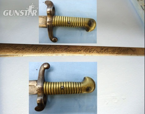 French M1842/59 bayonet and scabbard Bayonet - {CATEGORY} in 