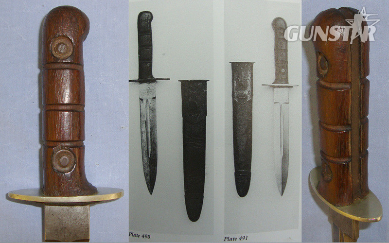 RARE**WW2 Era MK 1 British Army In India /Chindit Paratroopers Fighting Knife & Scabbard With Period Leather Frog. Knive