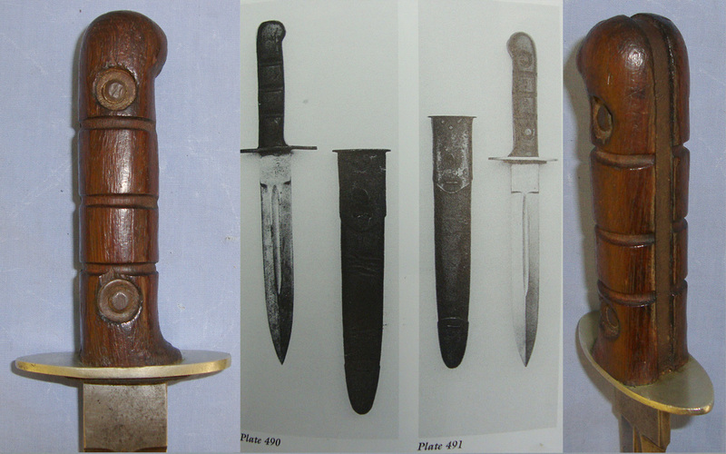 RARE**WW2 Era MK 1 British Army In India /Chindit Paratroopers Fighting Knife & Scabbard With Period Leather Frog. Knive