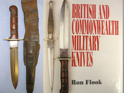 RARE**WW2 Era MK 1 British Army In India /Chindit Paratroopers Fighting Knife & Scabbard With Period Leather Frog. Knive