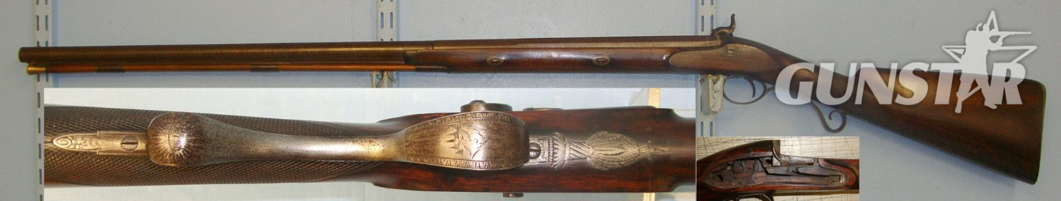  John Manton With 2 Stage Damascus Steel Barrel. Sn 21276 Muzzleloader 14 Bore/gauge