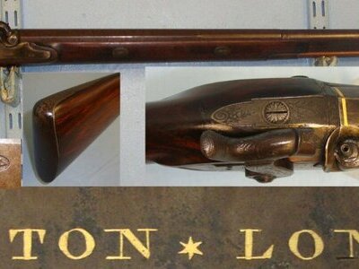 John Manton With 2 Stage Damascus Steel Barrel. Sn 21276 Muzzleloader 14 Bore/gauge