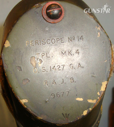  R&JB (Beck Ltd) No.14 TPL MK 4 Brass Trench Periscope By R&J Beck Ltd With Screw Off Wood Handle Sight & Optic