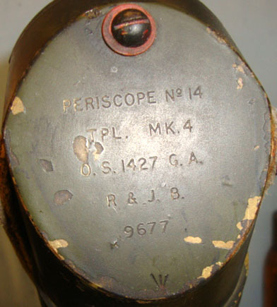  R&JB (Beck Ltd) No.14 TPL MK 4 Brass Trench Periscope By R&J Beck Ltd With Screw Off Wood Handle Sight & Optic