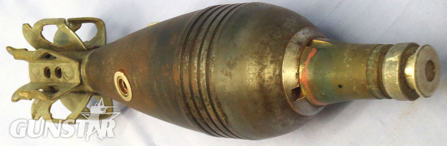 DEACTIVATED INERT. French, 1947 Dated, Unfired Brandt Mle 35 60mm Smoke Mortor. - O 2023 DEACTIVATED INERT. French, 1947 Dated, Unfired Brandt Mle 35 60mm Smoke Mortor. - O 2023  Other Ammunition - {CATEGORY}