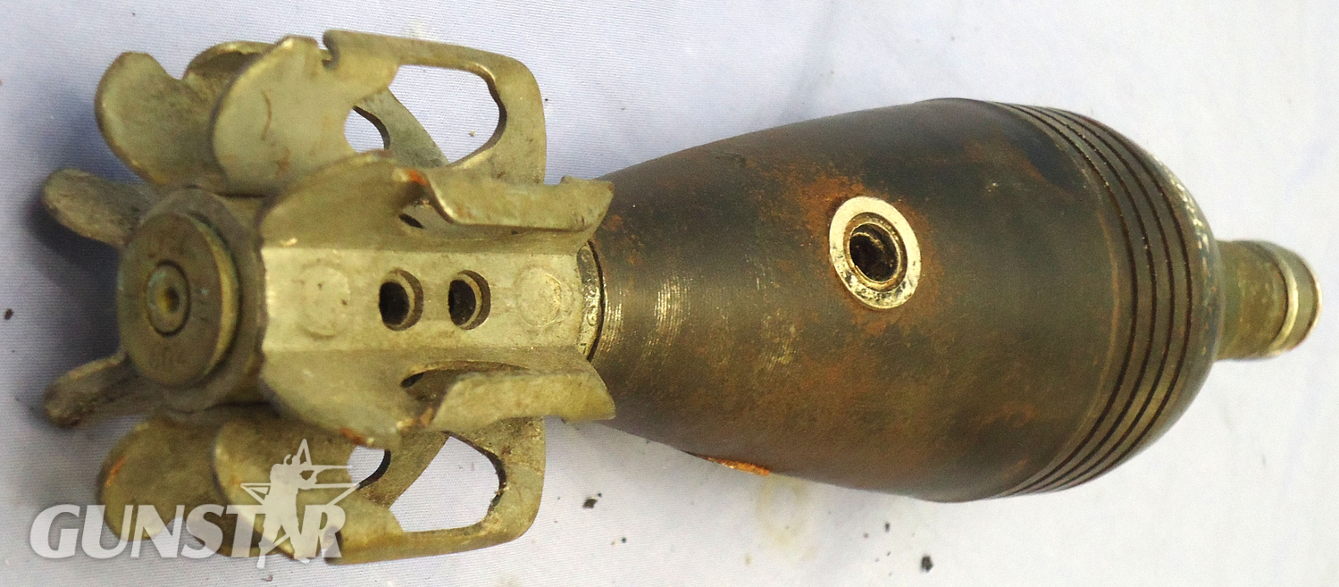 DEACTIVATED INERT. French, 1947 Dated, Unfired Brandt Mle 35 60mm Smoke Mortor. - O 2023 DEACTIVATED INERT. French, 1947 Dated, Unfired Brandt Mle 35 60mm Smoke Mortor. - O 2023  Other Ammunition 