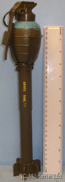 *Inert* Austrian ‘HdGr 78’ Hand Grenade with Original Launcher Attachment. O 164 *Inert* Austrian ‘HdGr 78’ Hand Grenade with Original Launcher Attachment. O 164  Other Ammunition in 