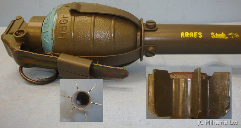 *Inert* Austrian ‘HdGr 78’ Hand Grenade with Original Launcher Attachment. O 164 *Inert* Austrian ‘HdGr 78’ Hand Grenade with Original Launcher Attachment. O 164  Other Ammunition