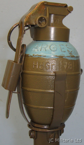  *Inert* Austrian ‘HdGr 78’ Hand Grenade with Original Launcher Attachment. O 164 *Inert* Austrian ‘HdGr 78’ Hand Grenade with Original Launcher Attachment. O 164  Other Ammunition