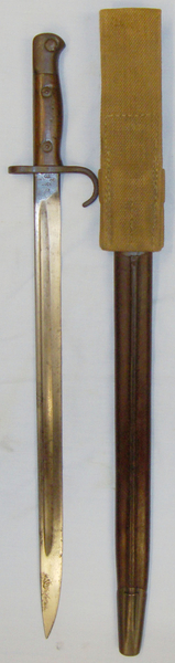  Early* British 1907 Hooked Quillon Bayonet, scabbard and Frog. BAYO 422. Bayonet