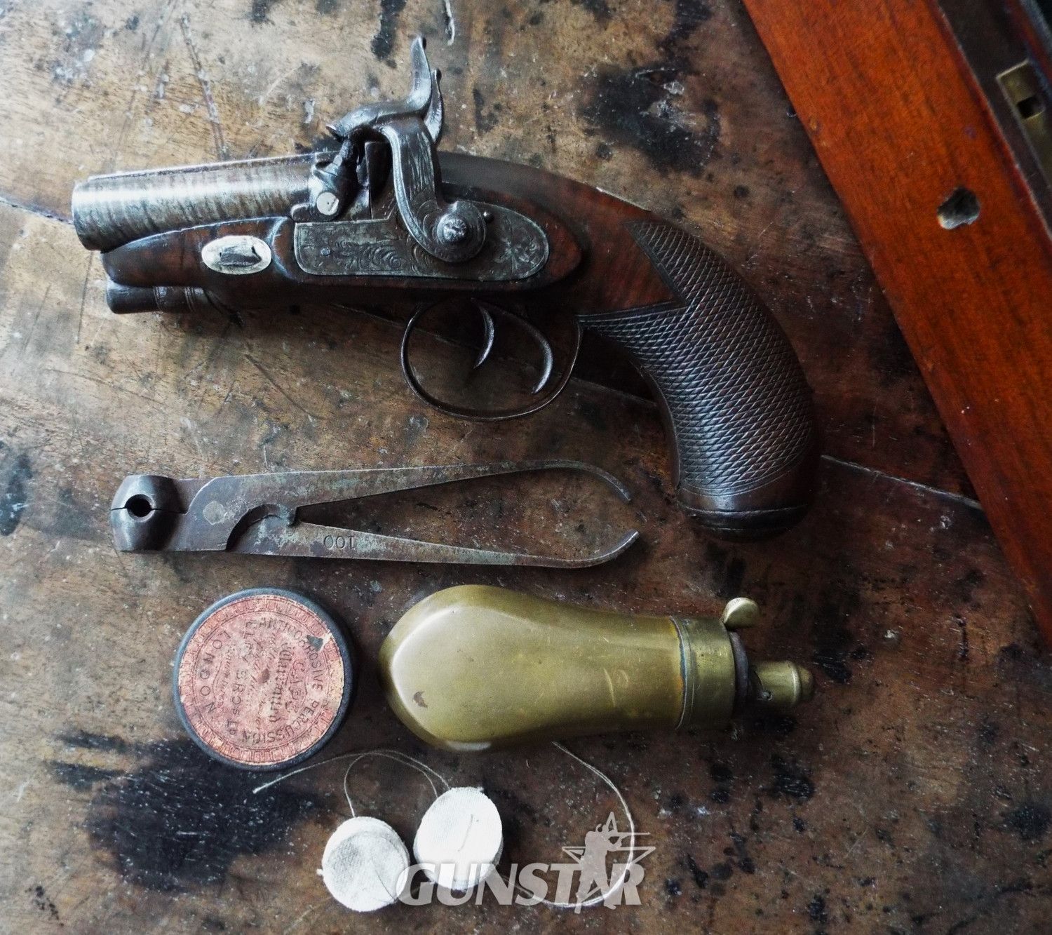 Collins of London Pocket Pistol .42 Cal Muzzleloader Muzzleloader - {CATEGORY} in 