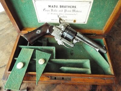 LEFAUCHEAUX Cased 7mm Pinfire revolver .25 Muzzleloader