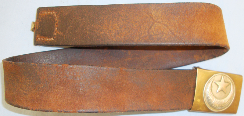  WWI Ottoman Empire Turkish Other Ranks M1909 Belt Buckle and Leather Belt. 20538. WWI Ottoman Empire Turkish Other Ranks M1909 Belt Buckle and Leather Belt. 20538. Antique & Militaria