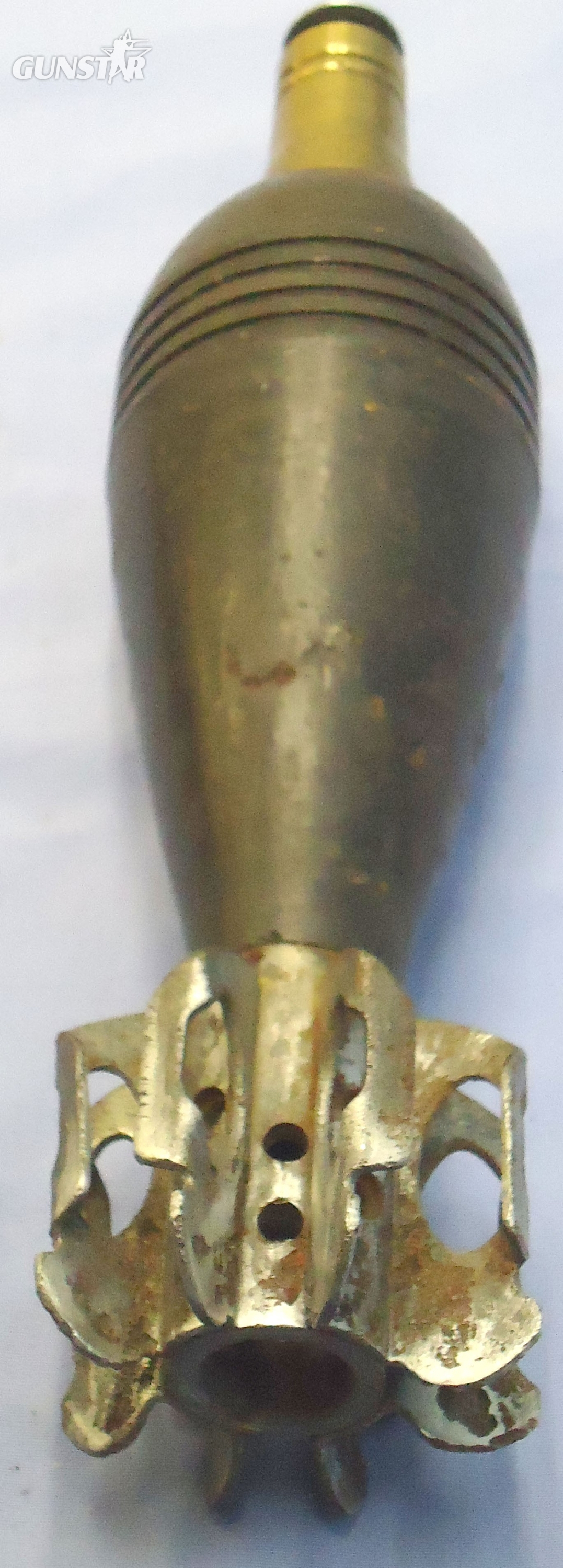 DEACTIVATED INERT. French, 1938 Dated, Unfired Brandt Mle 35 60mm High Explosive (HE) Mortor. - O 2022 DEACTIVATED INERT. French, 1938 Dated, Unfired Brandt Mle 35 60mm High Explosive (HE) Mortor. - O 2022  Other Ammunition 