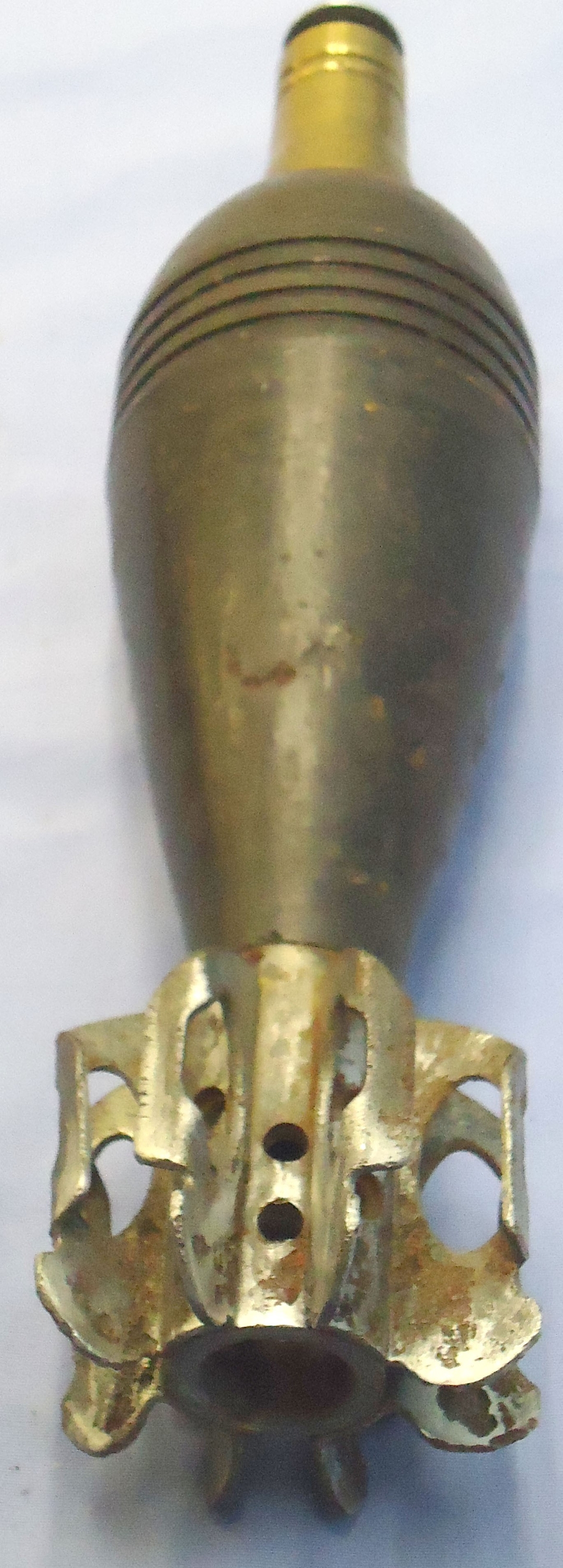 DEACTIVATED INERT. French, 1938 Dated, Unfired Brandt Mle 35 60mm High Explosive (HE) Mortor. - O 2022 DEACTIVATED INERT. French, 1938 Dated, Unfired Brandt Mle 35 60mm High Explosive (HE) Mortor. - O 2022  Other Ammunition 