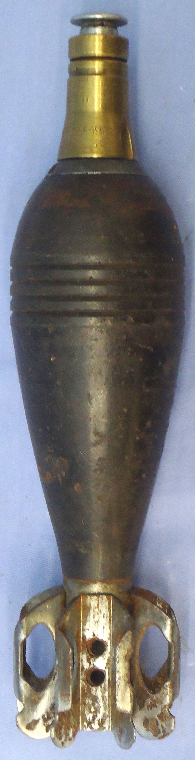 DEACTIVATED INERT. French, 1938 Dated, Unfired Brandt Mle 35 60mm High Explosive (HE) Mortor. - O 2022 DEACTIVATED INERT. French, 1938 Dated, Unfired Brandt Mle 35 60mm High Explosive (HE) Mortor. - O 2022  Other Ammunition - {CATEGORY} in 