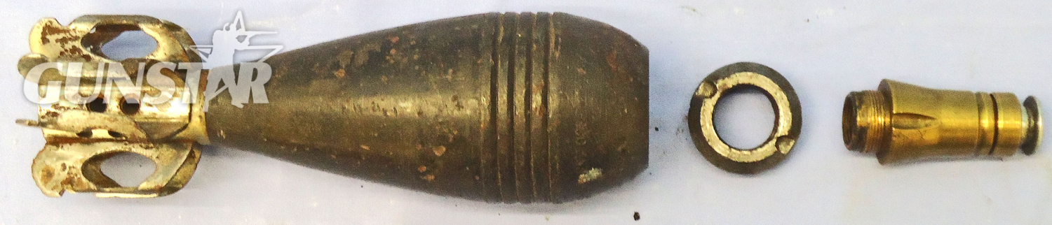 DEACTIVATED INERT. French, 1938 Dated, Unfired Brandt Mle 35 60mm High Explosive (HE) Mortor. - O 2022 DEACTIVATED INERT. French, 1938 Dated, Unfired Brandt Mle 35 60mm High Explosive (HE) Mortor. - O 2022  Other Ammunition