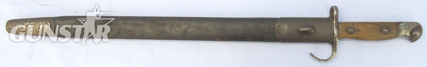 Rare** British P1907 Hooked Quillon and Scabbard Made by J.A. Chapman & Co. Sn 23484:20 - 23484:20 This is a British P1907 bayonet with hooked quillon made by J.A. Chapman & Co (J A Chapman Ltd. manufacturers of American pattern carpenter’s braces, Scot Bayonet 