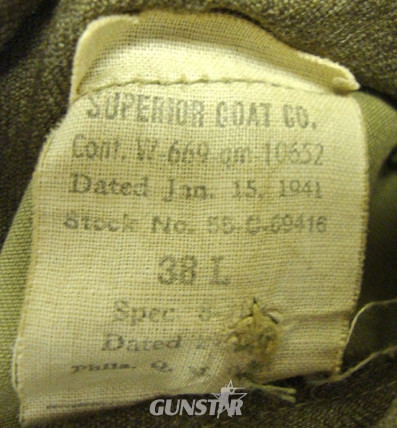 Original, WW2, 1941 Dated, U.S Army 3rd Infantry Division Four Pocket - Artillery G.1 Jacket. Sn 6281. Original, WW2, 1941 Dated, U.S Army 3rd Infantry Division Four Pocket - Artillery G.1 Jacket. Sn 6281. Clothing