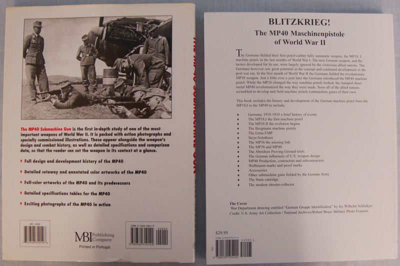 Two Books Covering the ‘MP40’ Sub-Machine Gun. BO 421. Two Books Covering the ‘MP40’ Sub-Machine Gun. BO 421. Other Accessory - {CATEGORY} in 