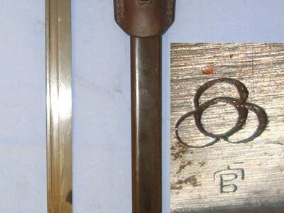 Japanese Arisaka Type 30 Variation B Bayonet With Kokura Arsenal Mark, Steel Scabbard & Original Rare To Find Original 3 Piece Double Loop Leather Frog. Sn 21425 Bayonet