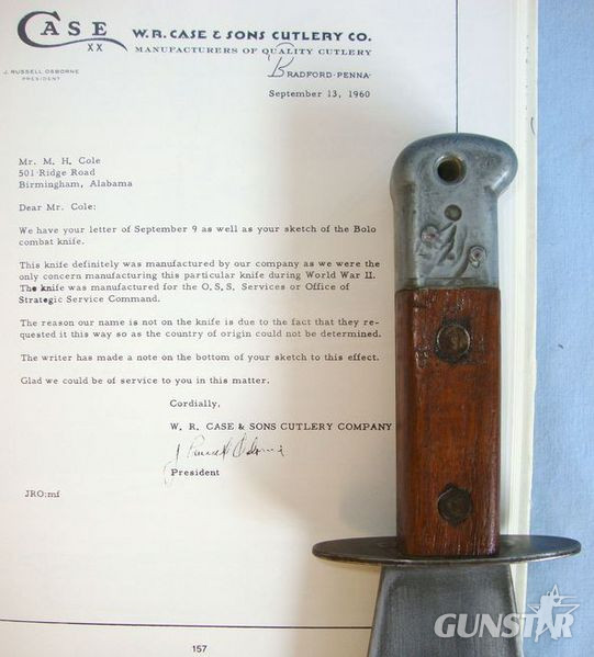  Case Cutlery USA,Sterile WW2 U.S. Office Of Strategic Command (O.S.S. Special Fo Other Blade