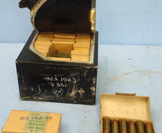 INERT DEACTIVATED. British Military Original Tin Plate Outer Box of 15 Service P INERT DEACTIVATED. British Military Original Tin Plate Outer Box of 15 Service P