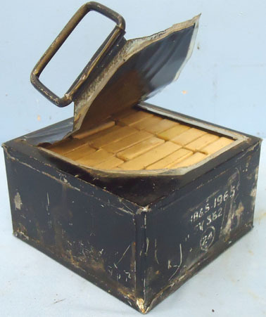  INERT DEACTIVATED. British Military Original Tin Plate Outer Box of 15 Service P INERT DEACTIVATED. British Military Original Tin Plate Outer Box of 15 Service P