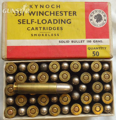  Kynoch INERT DEACTIVATED. British Original Kynoch Box of 50 Unfired .351 Winchester Sel Antique & Militaria