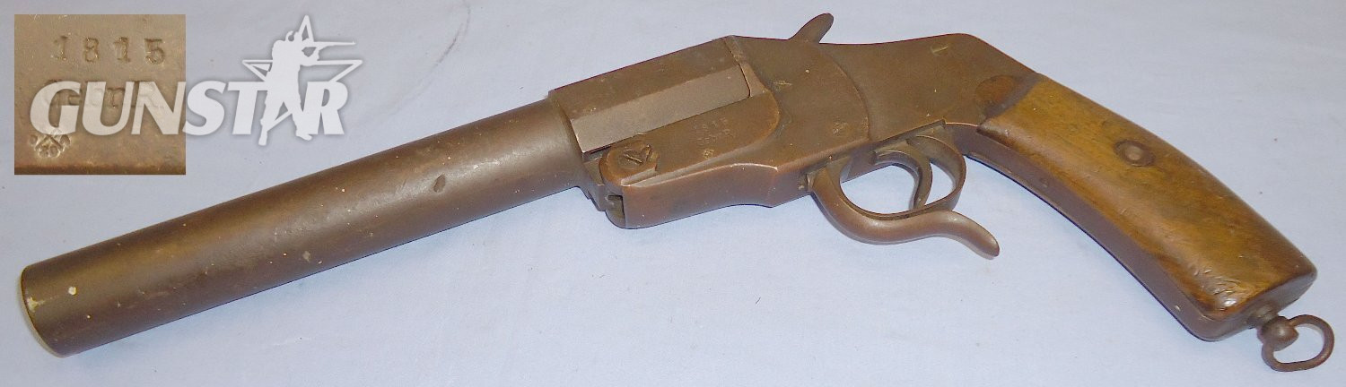WWI Era German Hebel 27mm Trench Flare/ Signal Pistol By \'Gebr.R\' Gebruder Rempt Suhl. D 1460. 27mm Flare/Very/signal Pistol - {CATEGORY} in 