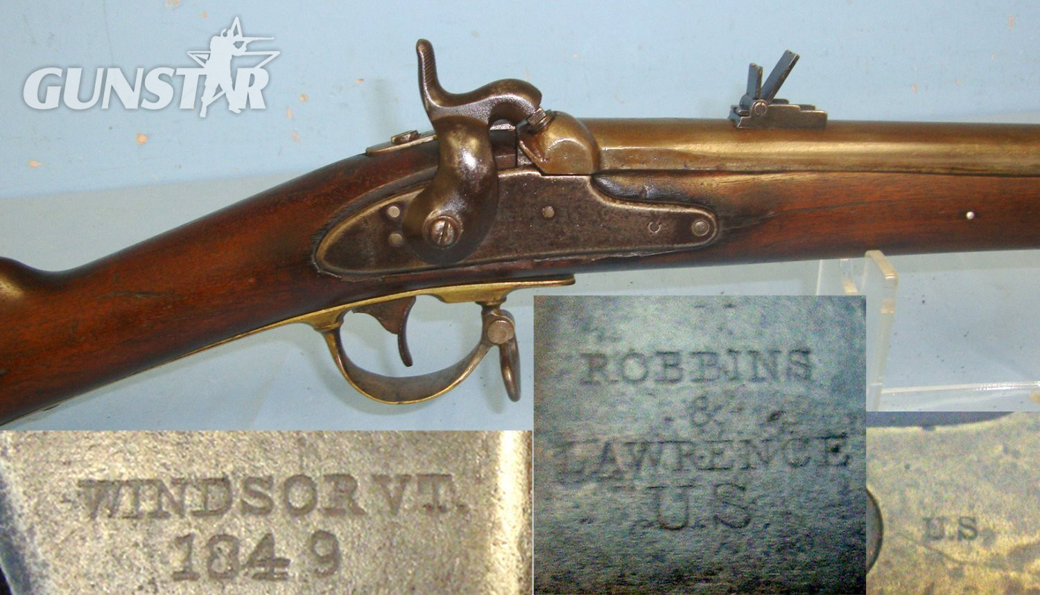 Robbins & Lawrence Arms Co. Rifle. Sn 22568 Muzzleloader .54 Cal Muzzleloader Rifle