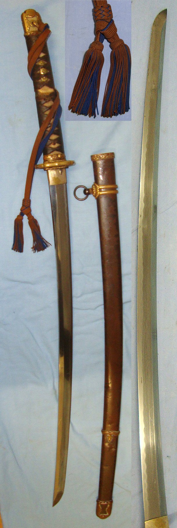  GENDAITO HAND FORGED SPECIAL ORDER BLADE** WW2 Era Japanese Army Officer’s Type 98 Shin Gunto Sword Lay Priest Smith Signed ‘Ishi Hara Nyu Do Kane Tada Kitau’ Rank Tassel, Scabbard & Expert Assessment. Sn 23174:33 Sword