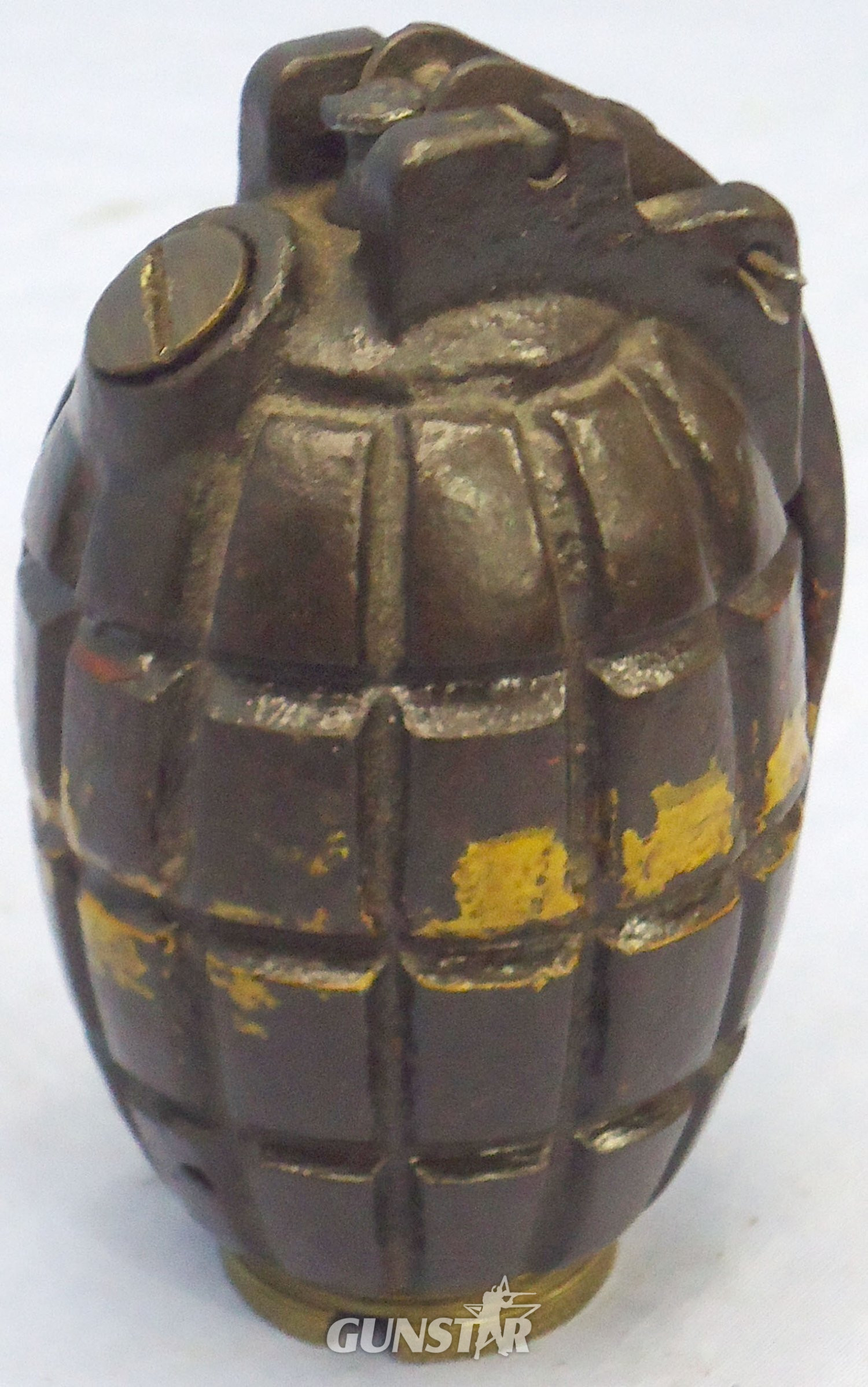 INERT DEACTIVATED. RARE, Original Paint, Early WW1, July 1916 Dated, No5 MK 1 'Centre Cast & Lathe Finished' First Pattern Mills Hand Grenade by M M Co (Mills Munitions). Sn - 23230:6 INERT DEACTIVATED. RARE, Original Paint, Early WW1, July 1916 Dated, No5 MK 1 'Centre Cast & Lathe Finished' First Pattern Mills Hand Grenade by M M Co (Mills Munitions). Sn - 23230:6 Various Other Ammunition - {CATEGORY}