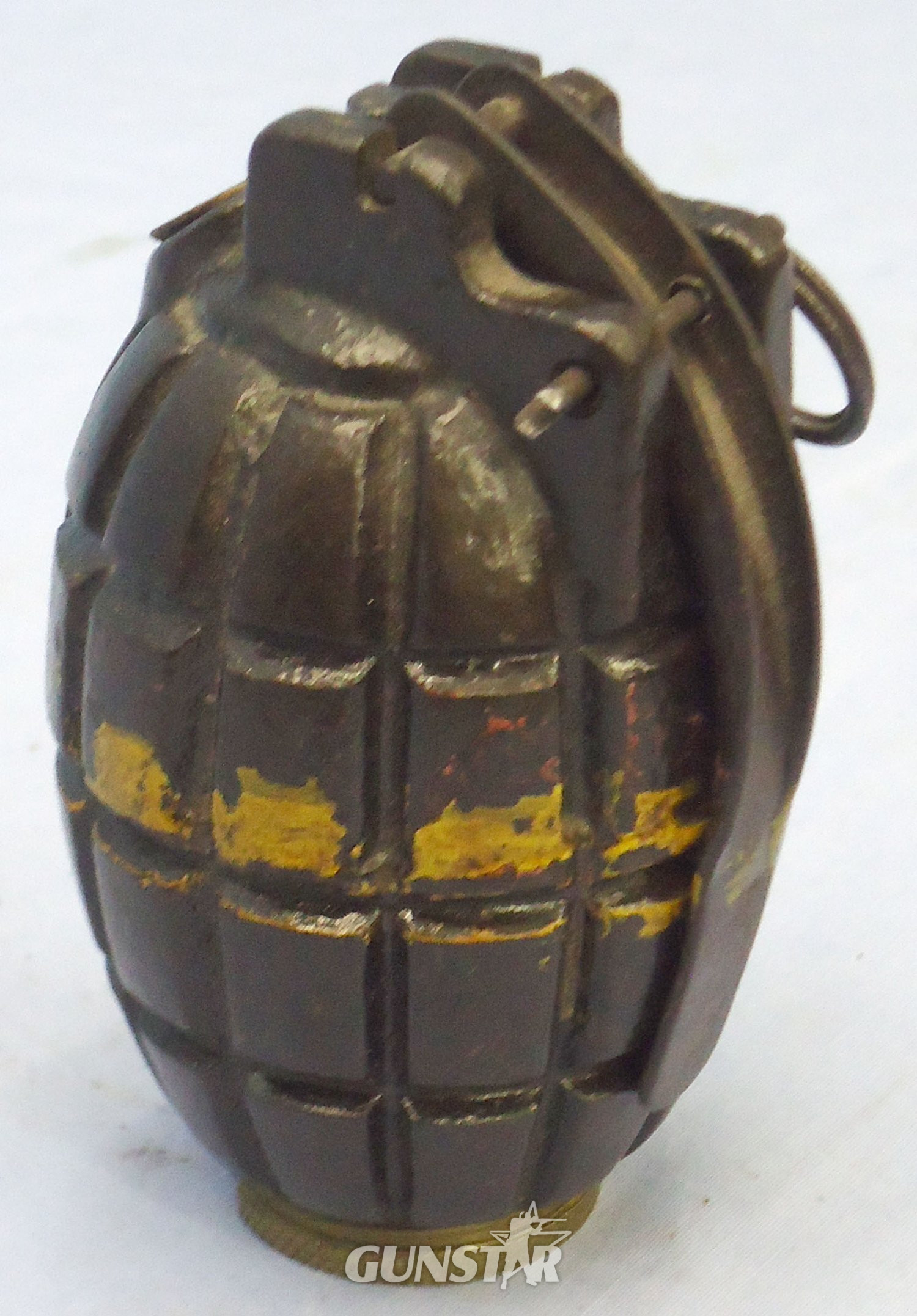 INERT DEACTIVATED. RARE, Original Paint, Early WW1, July 1916 Dated, No5 MK 1 'Centre Cast & Lathe Finished' First Pattern Mills Hand Grenade by M M Co (Mills Munitions). Sn - 23230:6 INERT DEACTIVATED. RARE, Original Paint, Early WW1, July 1916 Dated, No5 MK 1 'Centre Cast & Lathe Finished' First Pattern Mills Hand Grenade by M M Co (Mills Munitions). Sn - 23230:6 Various Other Ammunition 