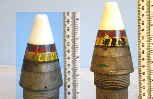 INERT DEACTIVATED British L62 E.I.D. Experimental Nose Fuse. British L62 E.I.D. Experimental Nose Fuse.  Antique & Militaria