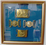 Four Mounted and Framed British Army Parade Buckles. PI 132. Four Mounted and Framed British Army Parade Buckles. PI 132. Other Accessory