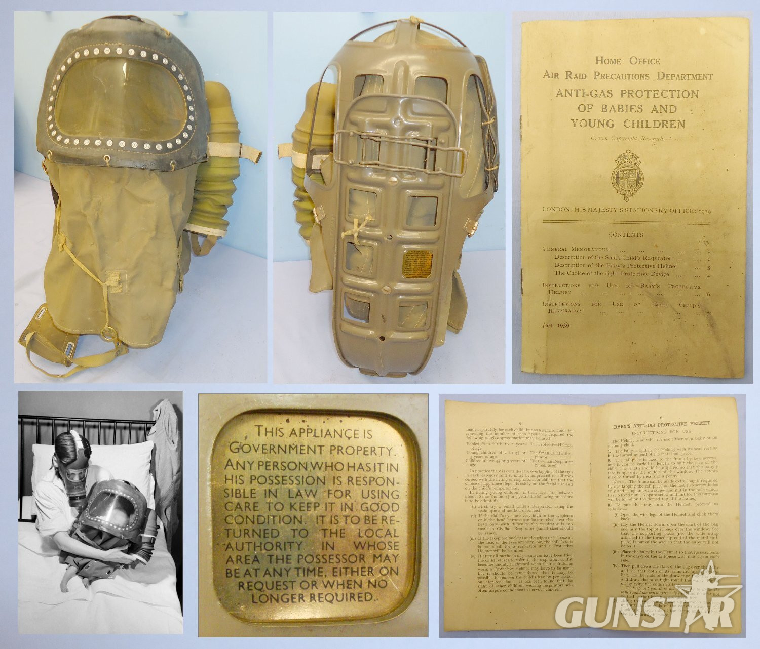 School Find* WWII Babies Gas Mask with Original Home Office instruction Pamphlet. 21444. School Find* WWII Babies Gas Mask with Original Home Office instruction Pamphlet. 21444. Antique & Militaria