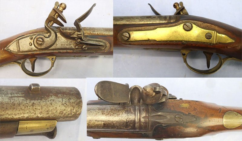  P. Bond (London) Napoleonic War Period**. Scarce, British Officers .75” Bore, 28 inch Barrel, Pattern 1796 Harcotts Heavy Dragoon Flintlock Carbine by P.Bond of London. Sn - 21851:7 Muzzleloader .75 Cal Muzzleloader Rifle