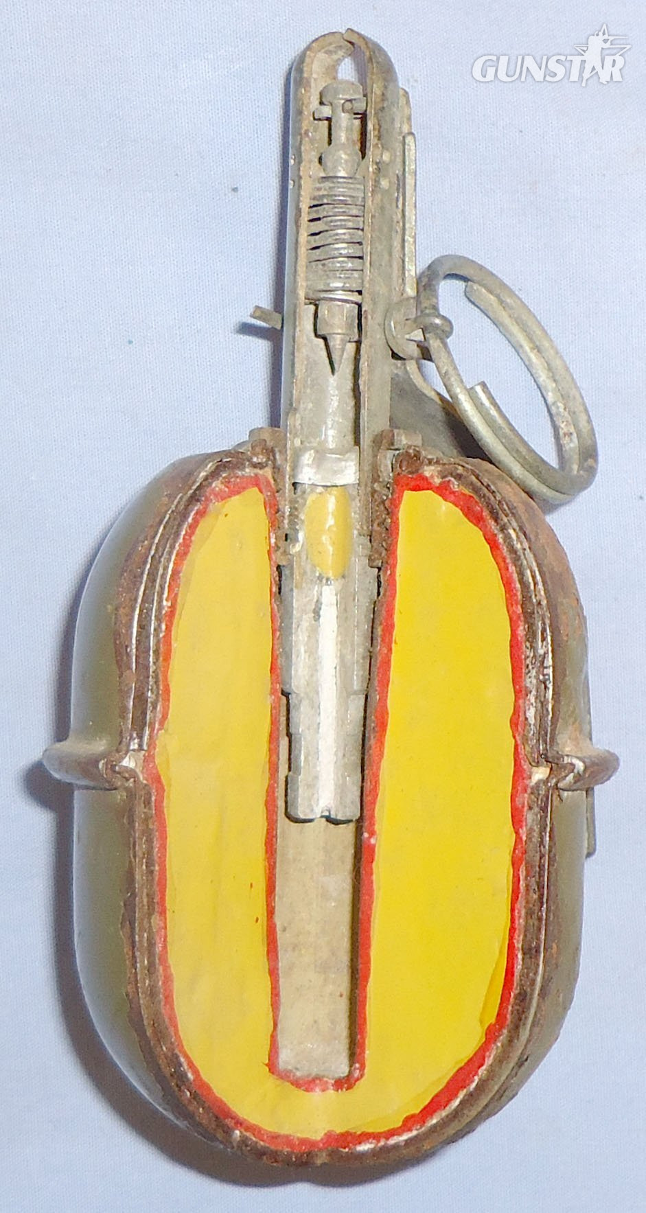 INERT DEACTIVATED*. Russian RGD-5 (Ruchnaya Granata Distantsionnaya, ¾ Sectioned (Hand Grenade). O 1566. INERT DEACTIVATED*. Russian RGD-5 (Ruchnaya Granata Distantsionnaya, ¾ Sectioned (Hand Grenade). O 1566.   Other Ammunition in 