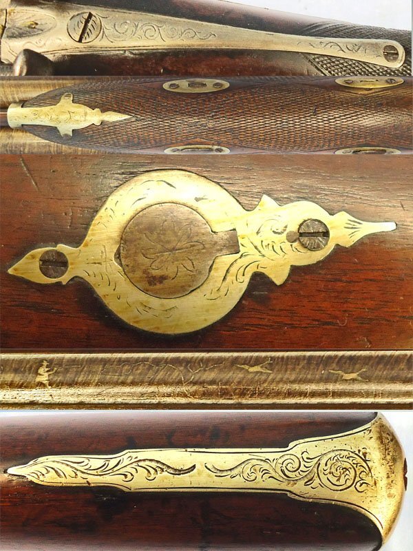 English, Moore, 10 Bore Double Barrel Side By Side, Back Action Lock Percussion  Sporting Shotgun. Sn 22005 Muzzleloader 10 Bore/gauge