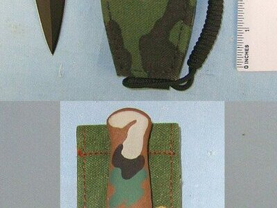 VIETNAM WAR CONNECTIONS**RARE *& DESIRABLE**MINT BLADE**1980’s Variant Gerber Guardian MK II U.S. Military Tactical Combat Fighting Knife With Camouflage Hilt & Scabbard. Sn 23412 Knive
