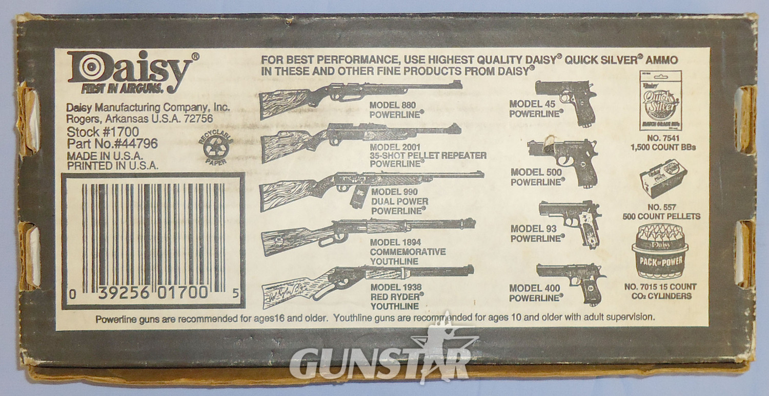  Daisy 1990’s Mint/Boxed* Daisy Power Line 1700 C02 60 Shot BB Repeater. AI 747. .177