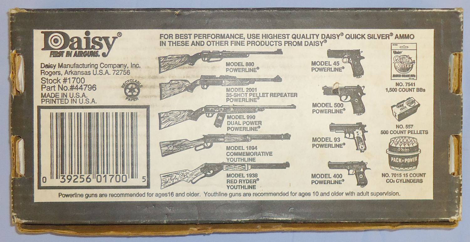  Daisy 1990’s Mint/Boxed* Daisy Power Line 1700 C02 60 Shot BB Repeater. AI 747. .177