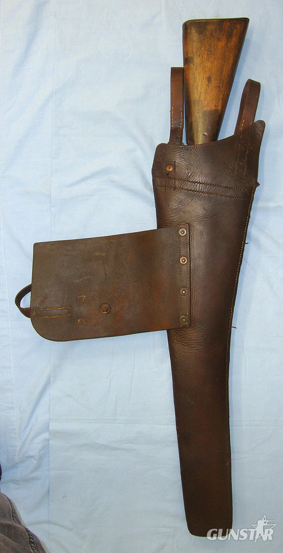  ORIGINAL**Boer War Era British Cavalry Leather Saddle 'Bucket / Boot' Holster  For Martini Henry Cavalry Carbines. Sn 23520 Care & Storage