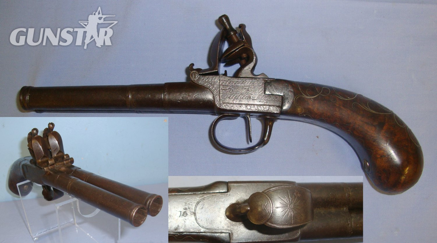  Henry Petitjean With Inlaid Silver Wire Decoration Stock & Londonderry ‘LY’ Irish Registration Marks. Sn 21393:41 .500 S&W Muzzleloader
