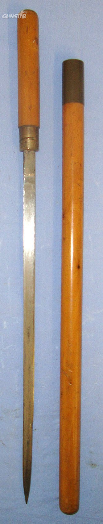 Victorian / WW1 Era British Officers Swagger Sword Stick With Brass Screw Thread Locking Mechanism. Sn 21885 Sword in 