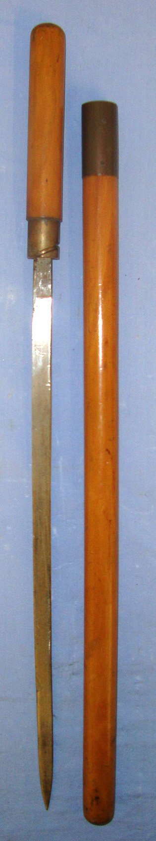  Victorian / WW1 Era British Officers Swagger Sword Stick With Brass Screw Thread Locking Mechanism. Sn 21885 Sword