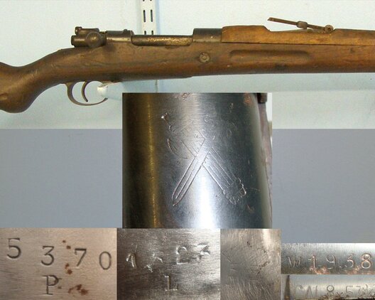 Mauser Bolt Action Rifle, WW2 Model 1941 Bolo Bayonet & Scabbard**EARLY UK 1993 DEACTIVATION CERTIFICATED**D 5971 Bolt Action None Rifle